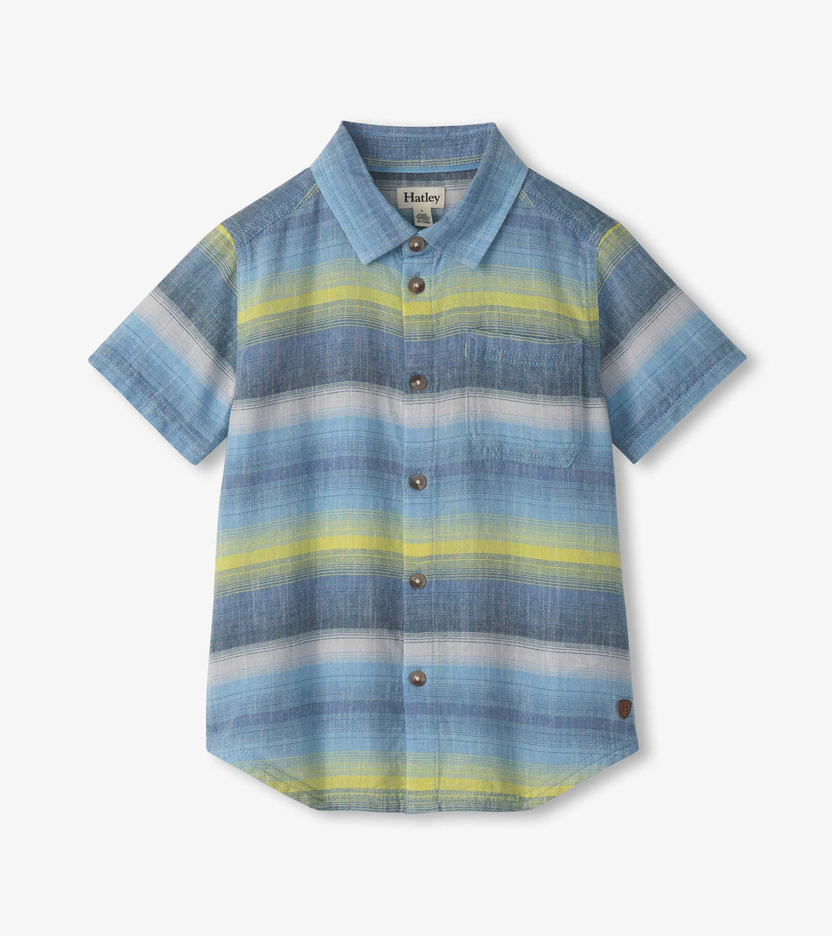 Boys Lime Green Stripes Button Down Shirt | Hatley US Boys