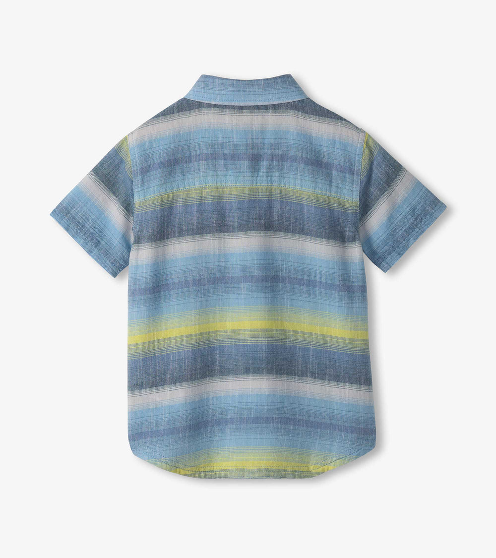 Boys Lime Green Stripes Button Down Shirt | Hatley US Boys