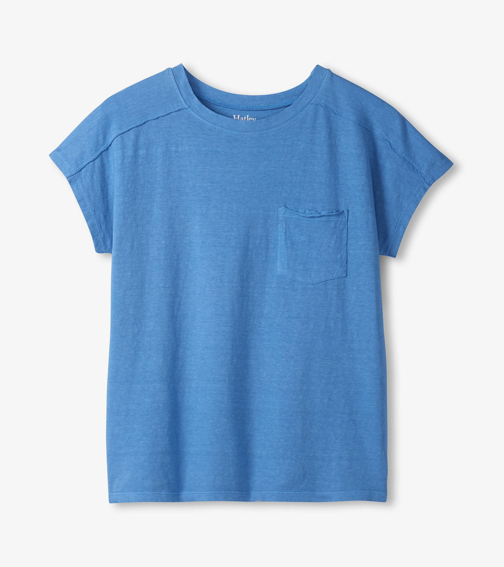 Slouchy Pocket Tee - Marina | Hatley Onsale Women