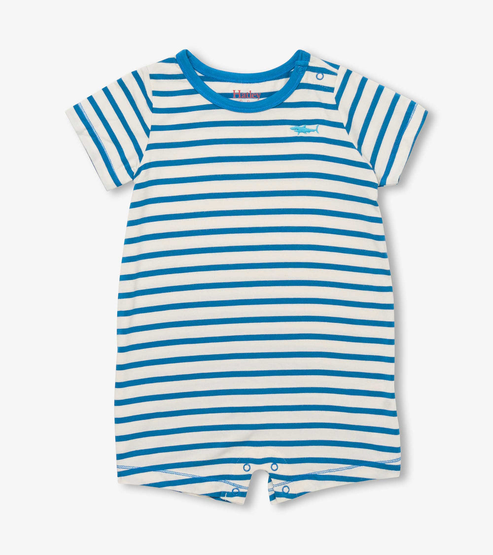 Baby & Toddler Boys Shark Stripes Bamboo Romper | Hatley For Baby & Toddler