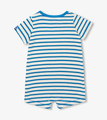 Baby & Toddler Boys Shark Stripes Bamboo Romper | Hatley For Baby & Toddler