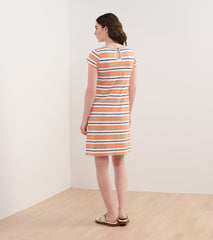 Cici A-Line Dress - Melon Stripes | Hatley