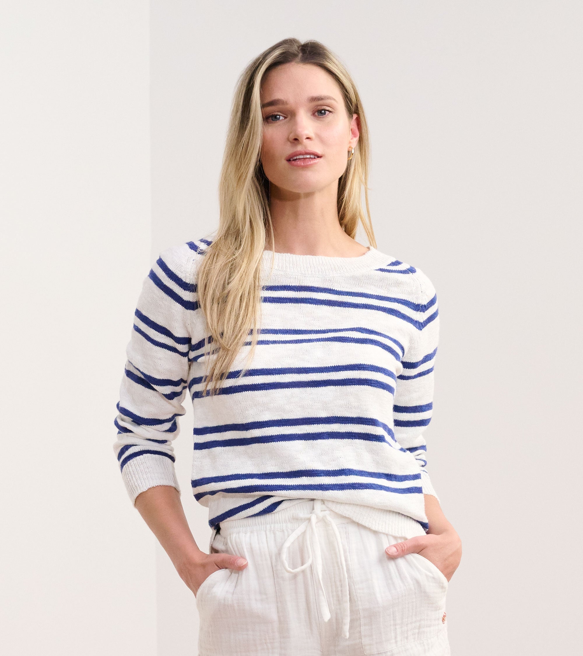 Mariner Sweater - Navy and White Stripes | Hatley Outlet Women