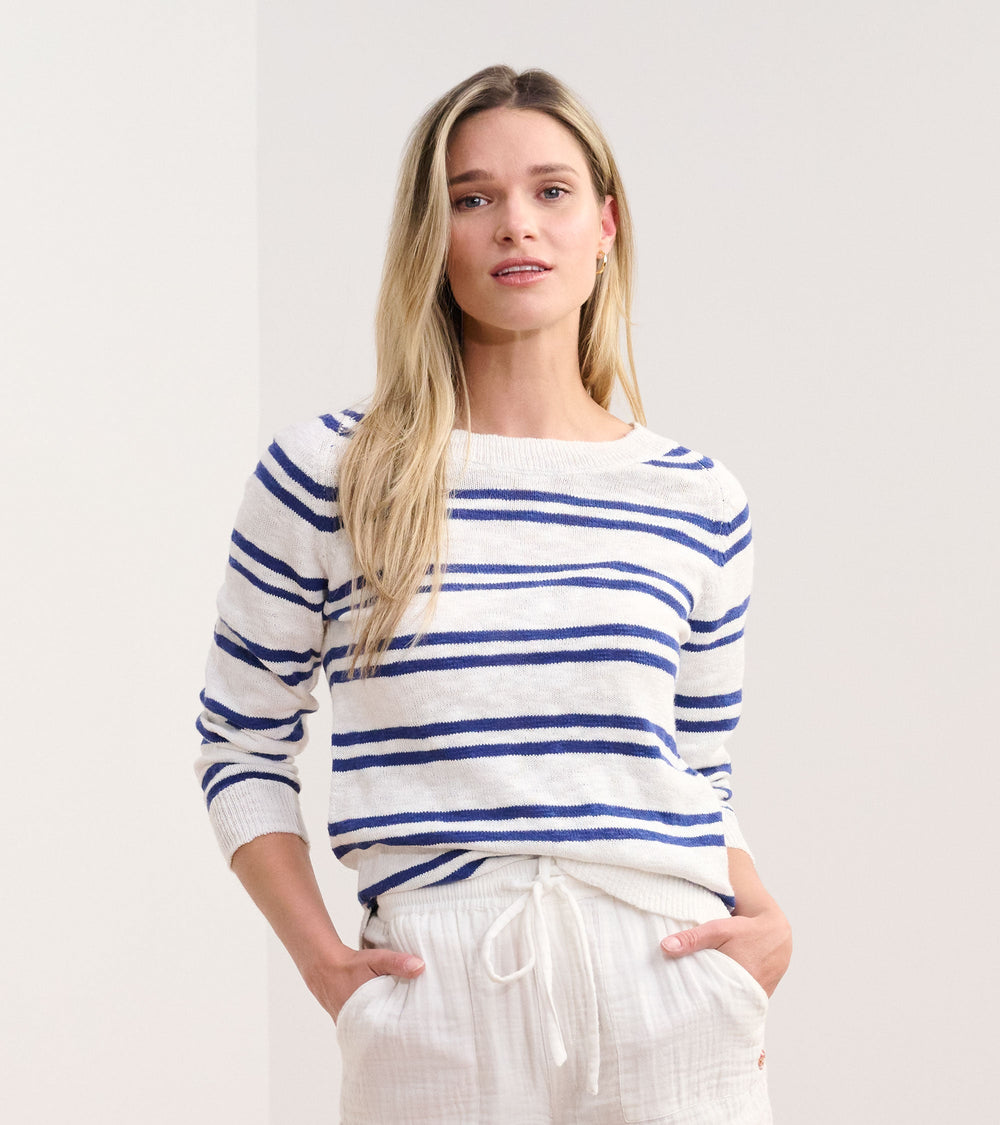 Mariner Sweater - Navy and White Stripes | Hatley Outlet Women
