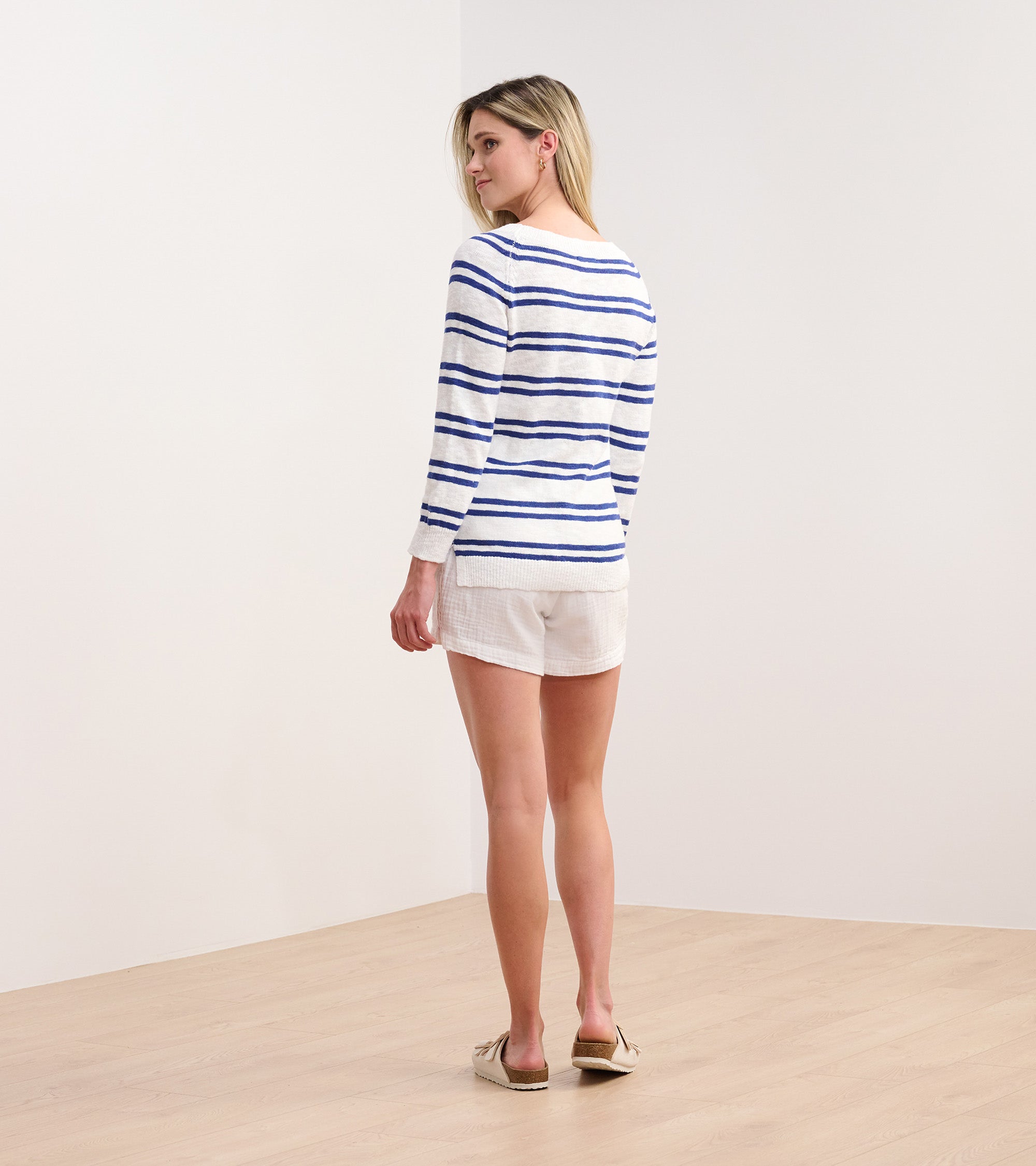 Mariner Sweater - Navy and White Stripes | Hatley Outlet Women