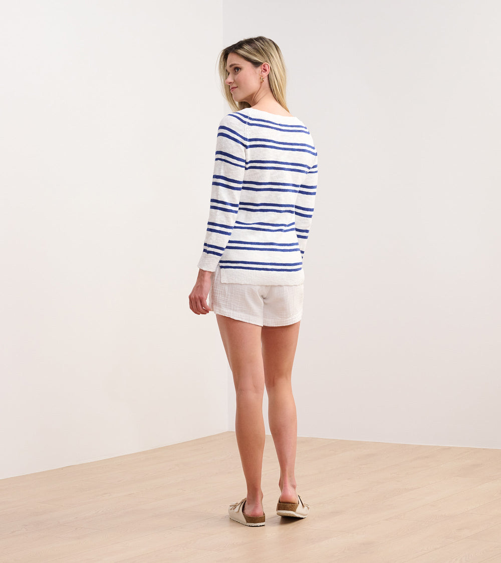 Mariner Sweater - Navy and White Stripes | Hatley Outlet Women
