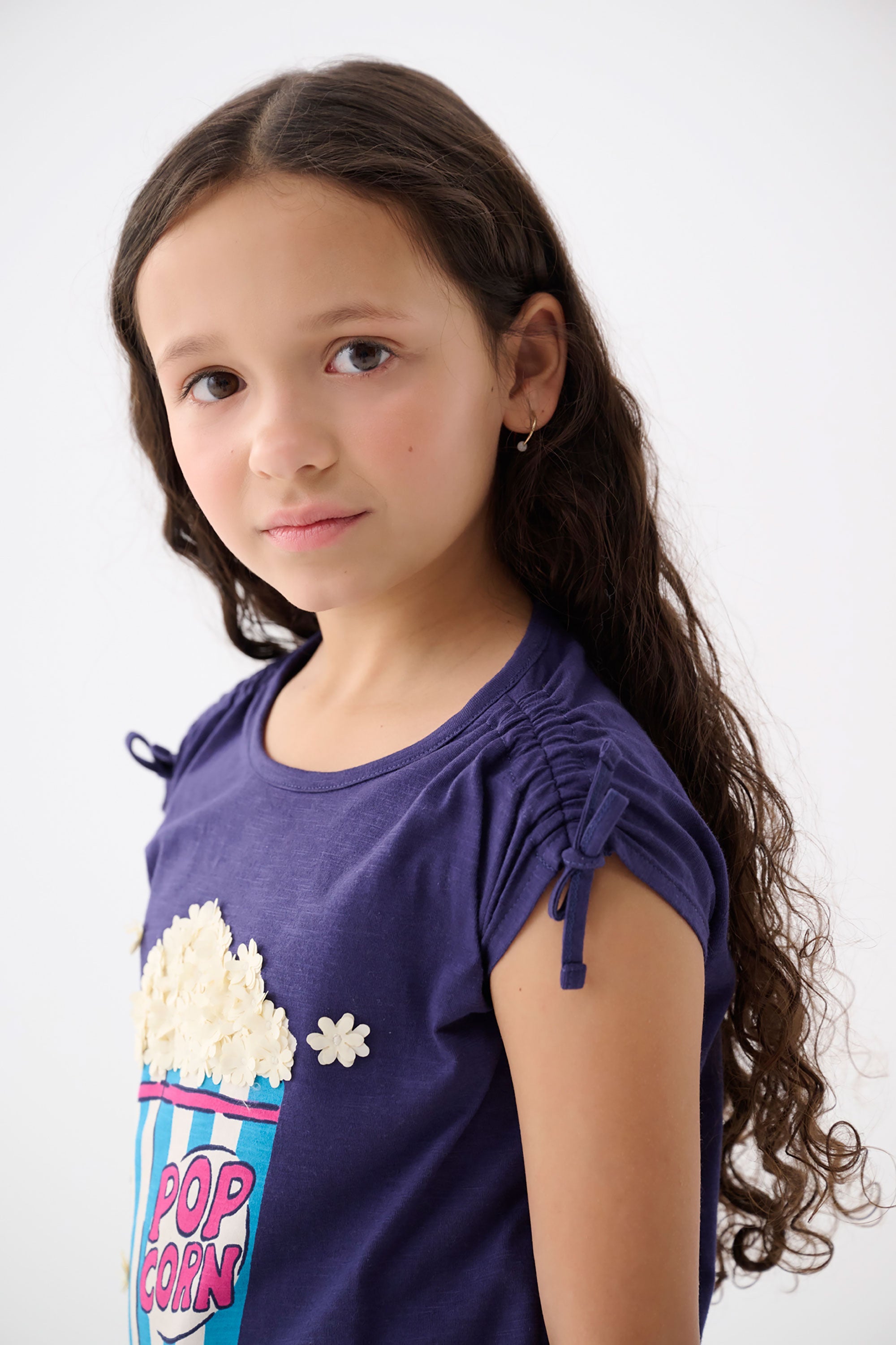 Girls Pop Corn Cinched Cinched Shoulder Top | Hatley Onsale Girls