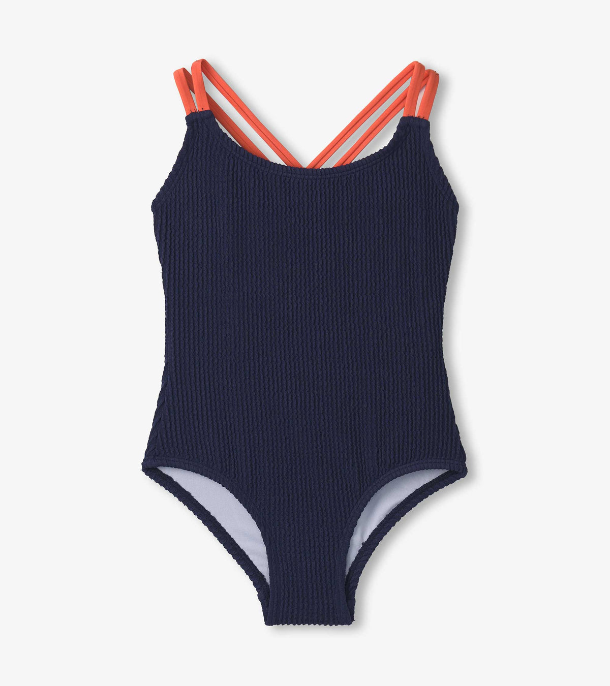 Girls Patriot Blue Cross Strap Swimsuit | Hatley US Girls