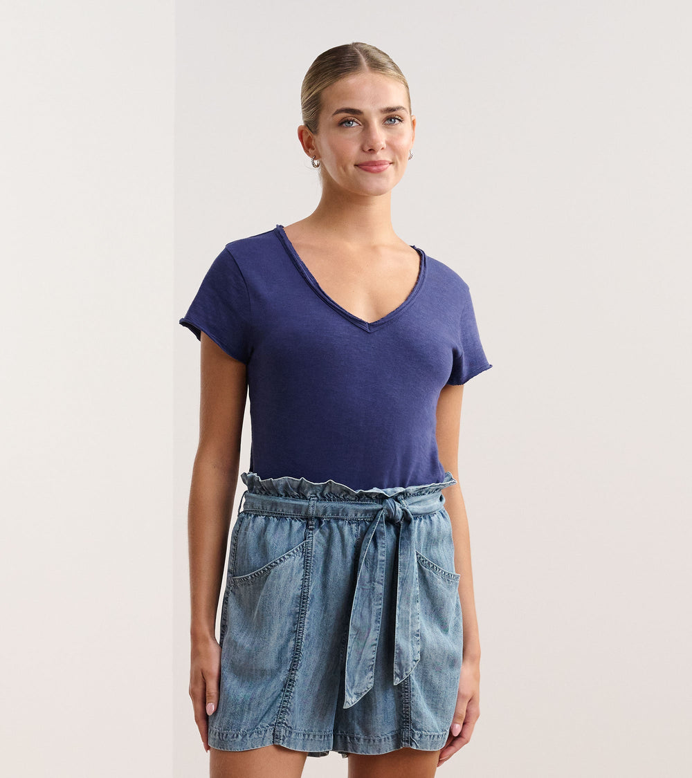 Sadie V-Neck Tee - Patriot Blue | Hatley Outlet Women