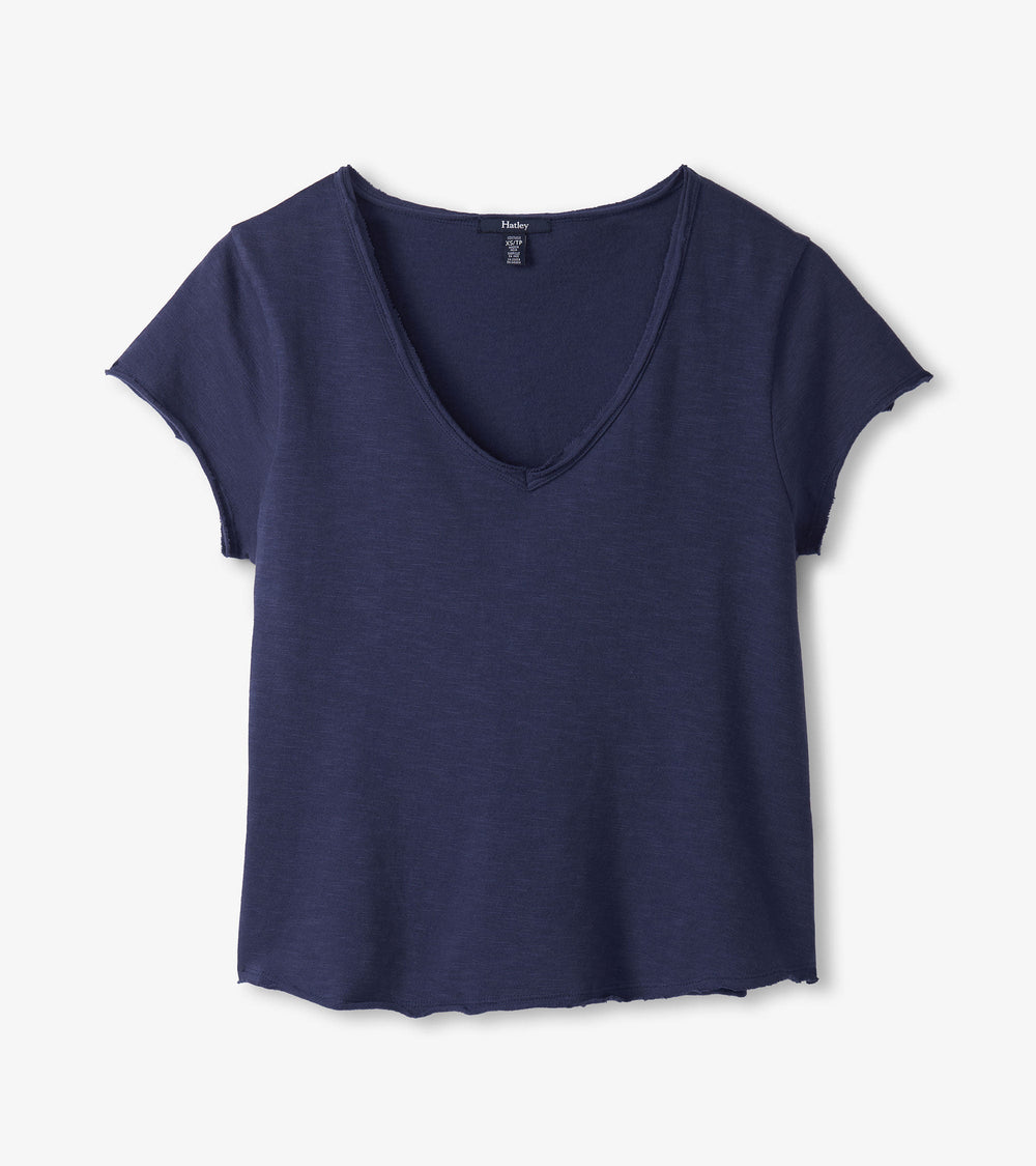 Sadie V-Neck Tee - Patriot Blue | Hatley Outlet Women