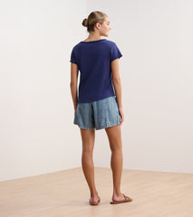 Sadie V-Neck Tee - Patriot Blue | Hatley Outlet Women