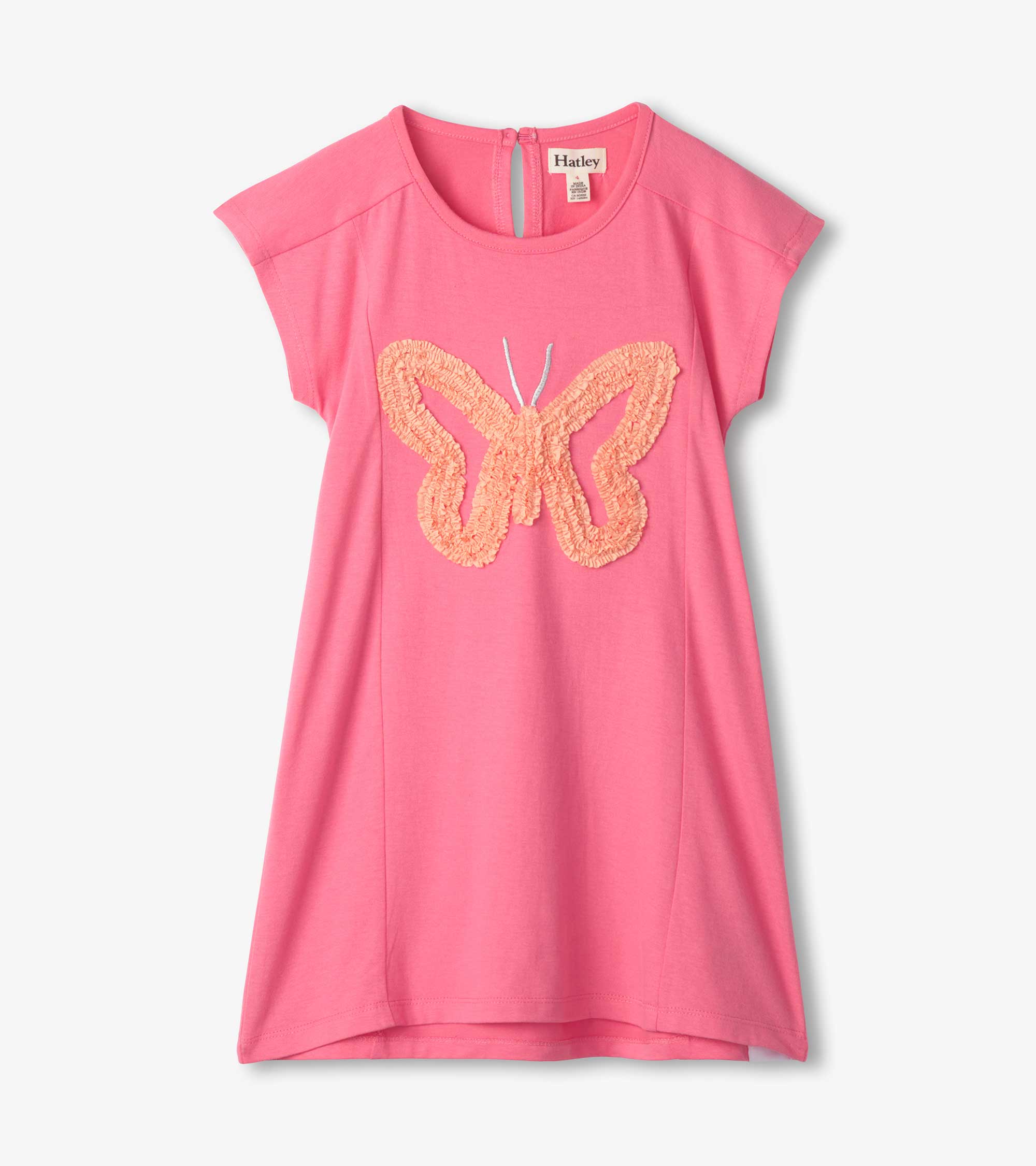Girls Pink Butterfly A-Line Panel Dress | Hatley For Girls