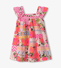 Girls Floral Patchwork Flutter Puff Dress | Hatley US Girls