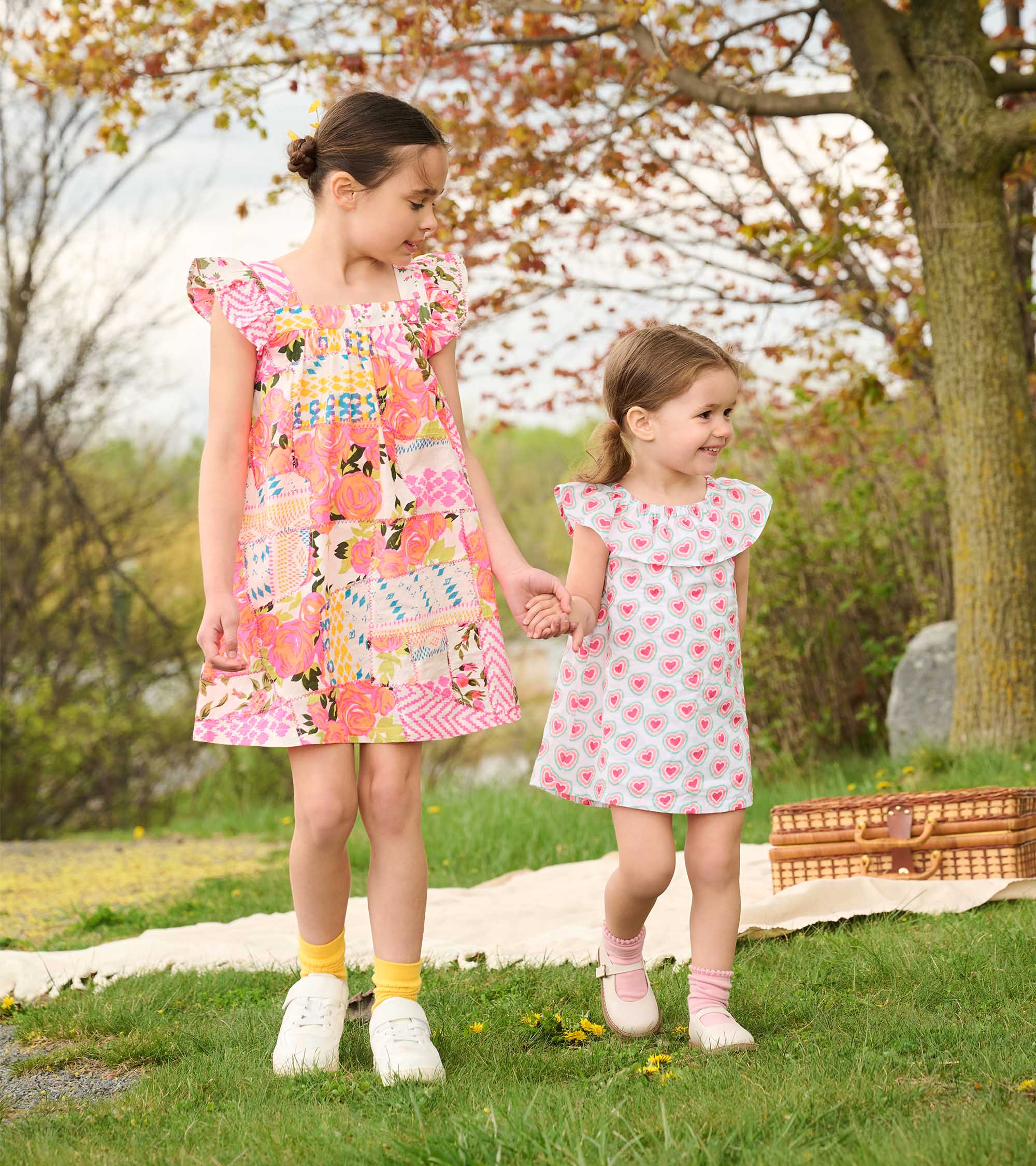 Girls Floral Patchwork Flutter Puff Dress | Hatley US Girls