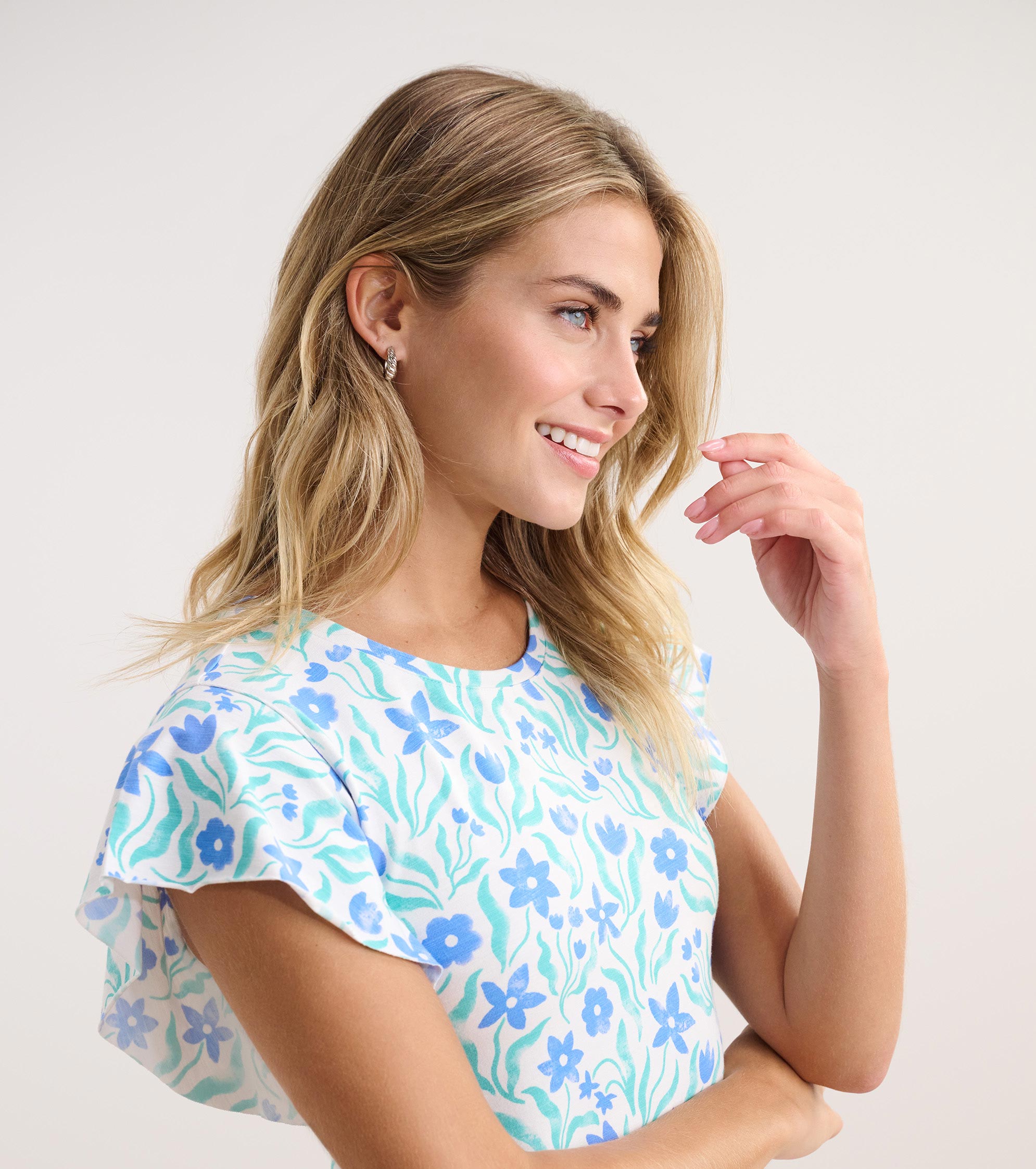 Carlie Dress - Painted Flowers | Hatley Women