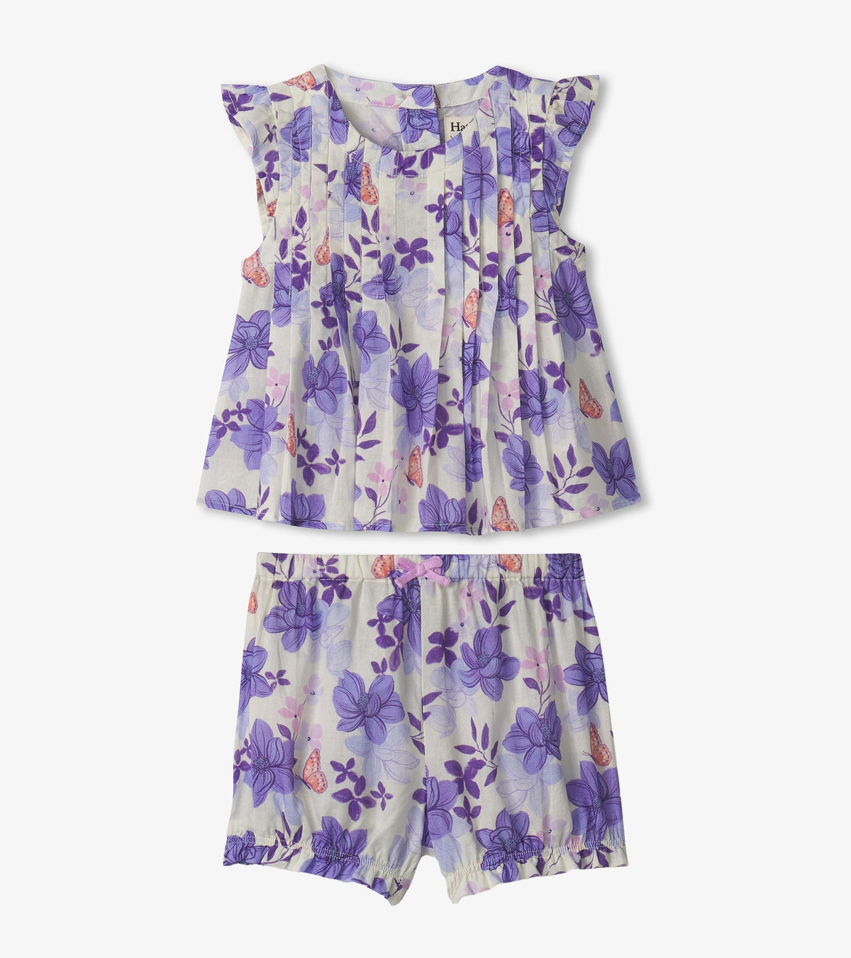 Baby & Toddler Girls Painted Magnolias Pin Tuck Tup & Bloomer Set | Hatley Sale Baby & Toddler