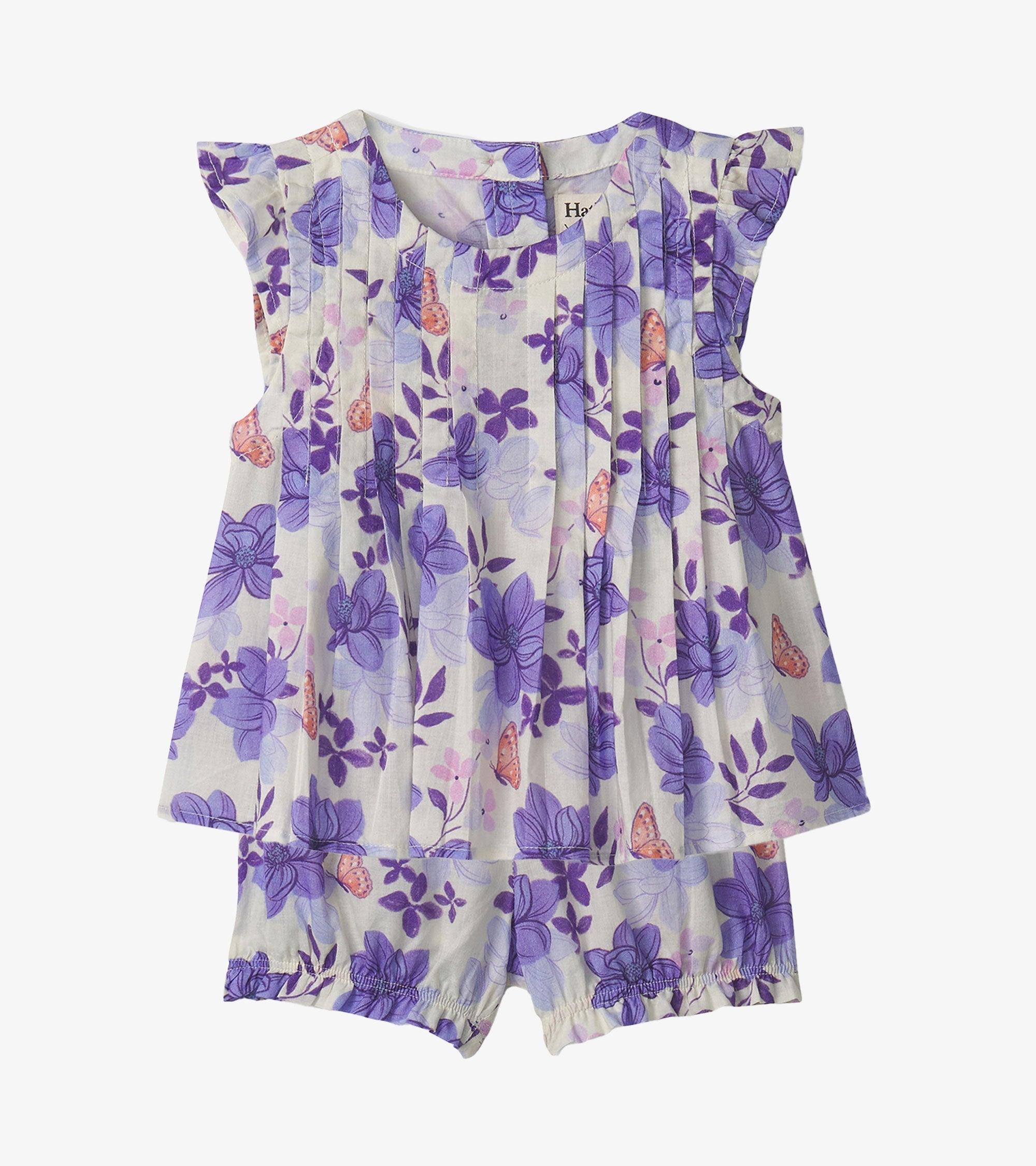 Baby & Toddler Girls Painted Magnolias Pin Tuck Tup & Bloomer Set | Hatley Sale Baby & Toddler