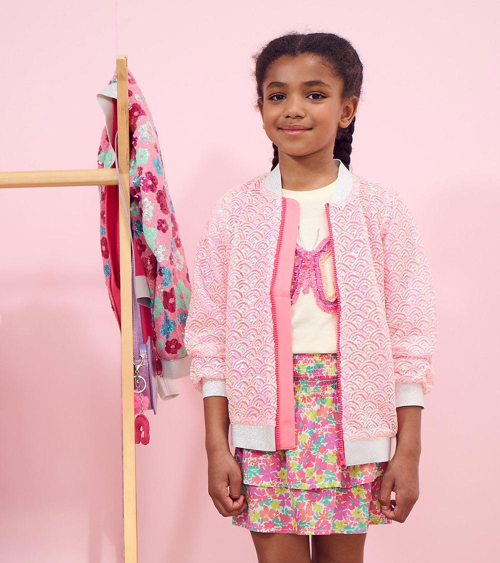 Girls Pearl Mermaid Sequined Bomber Jacket | Hatley Onsale Girls