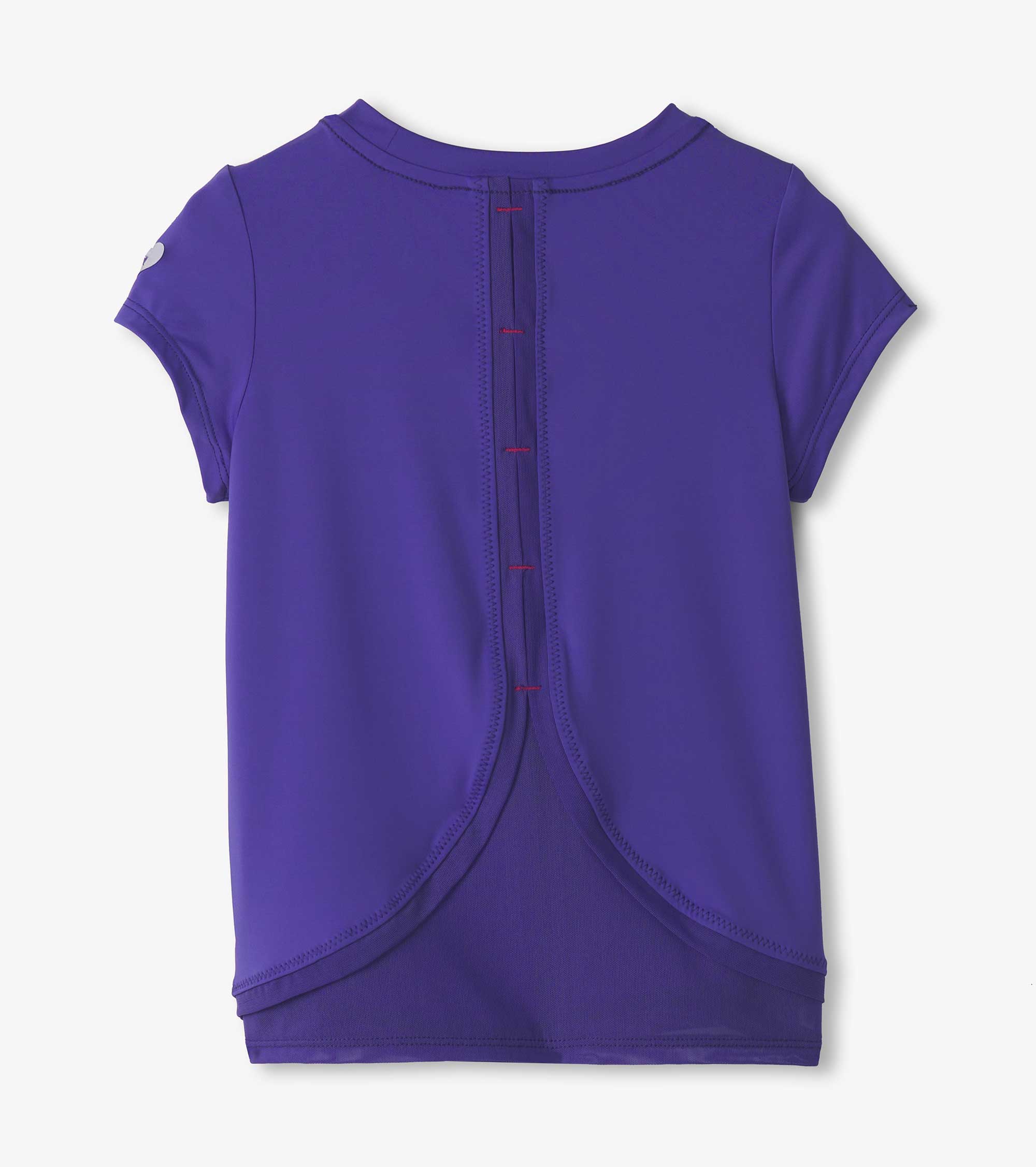 Girls Purple Mesh Trim T-Shirt | Hatley For Girls