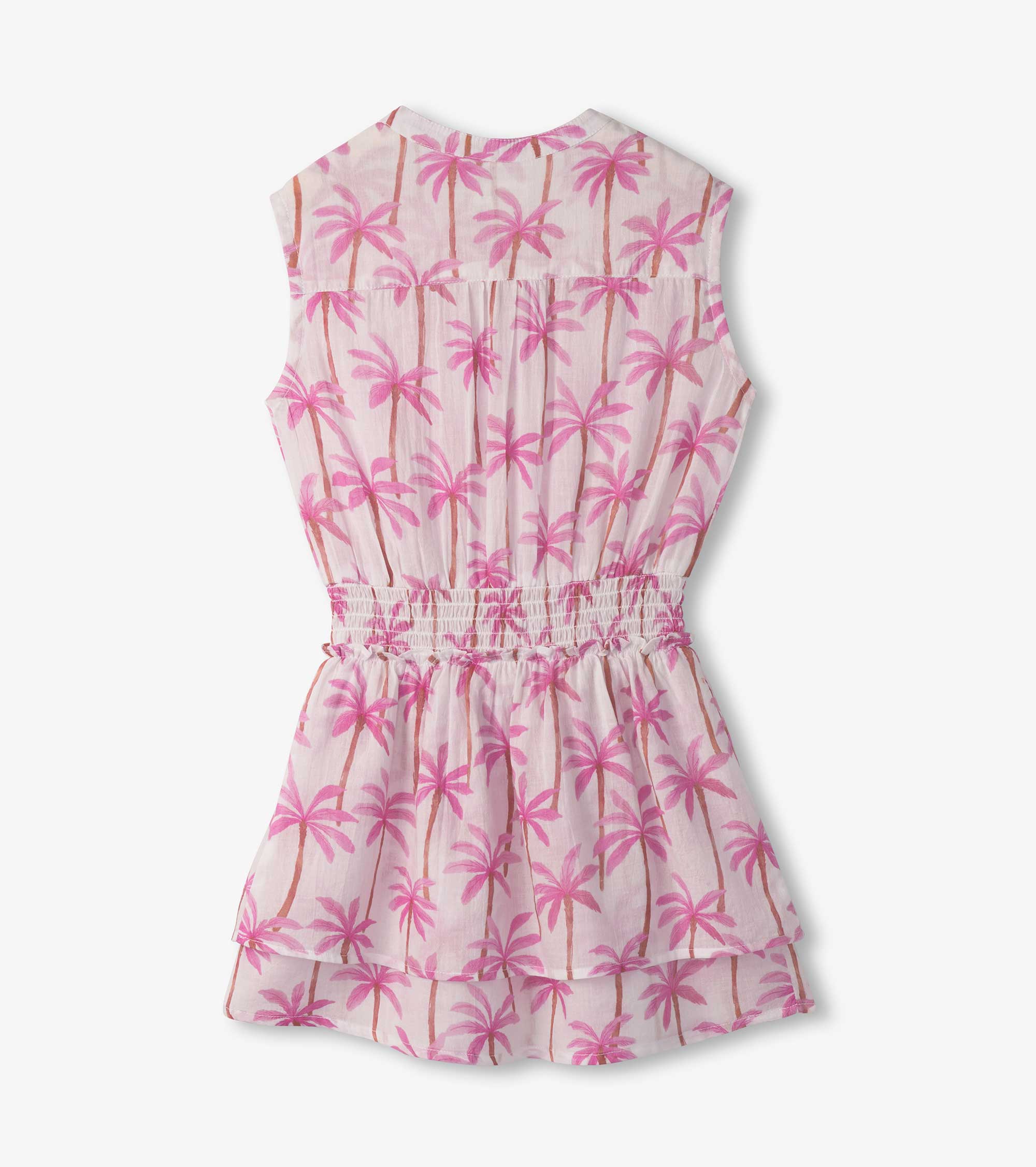 Girls Palm Trees Smocked Waist Dress | Hatley Girls