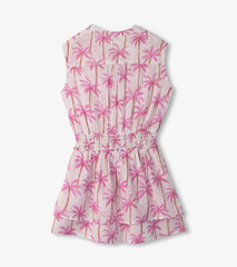 Girls Palm Trees Smocked Waist Dress | Hatley Girls