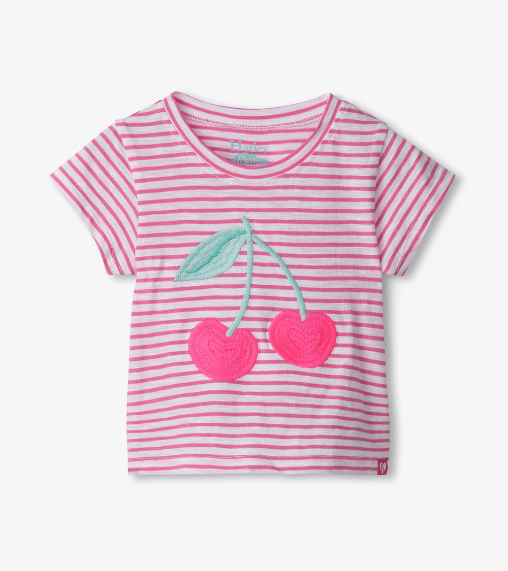 Baby & Toddler Girls Cherry Stripes Graphic Tee | Hatley