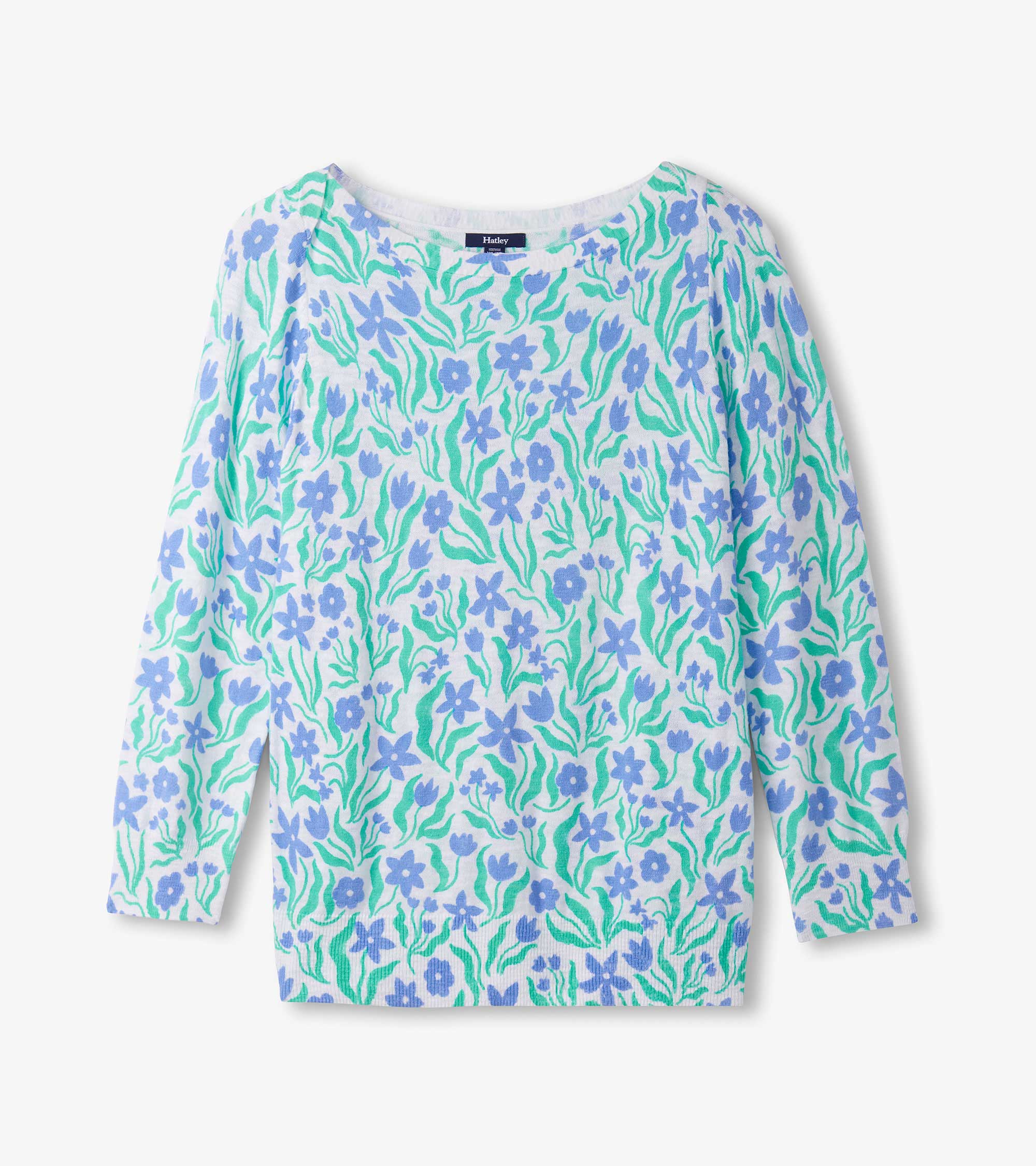3/4 Sleeve Knit Breton - Painted Flowers | Hatley Sale Women