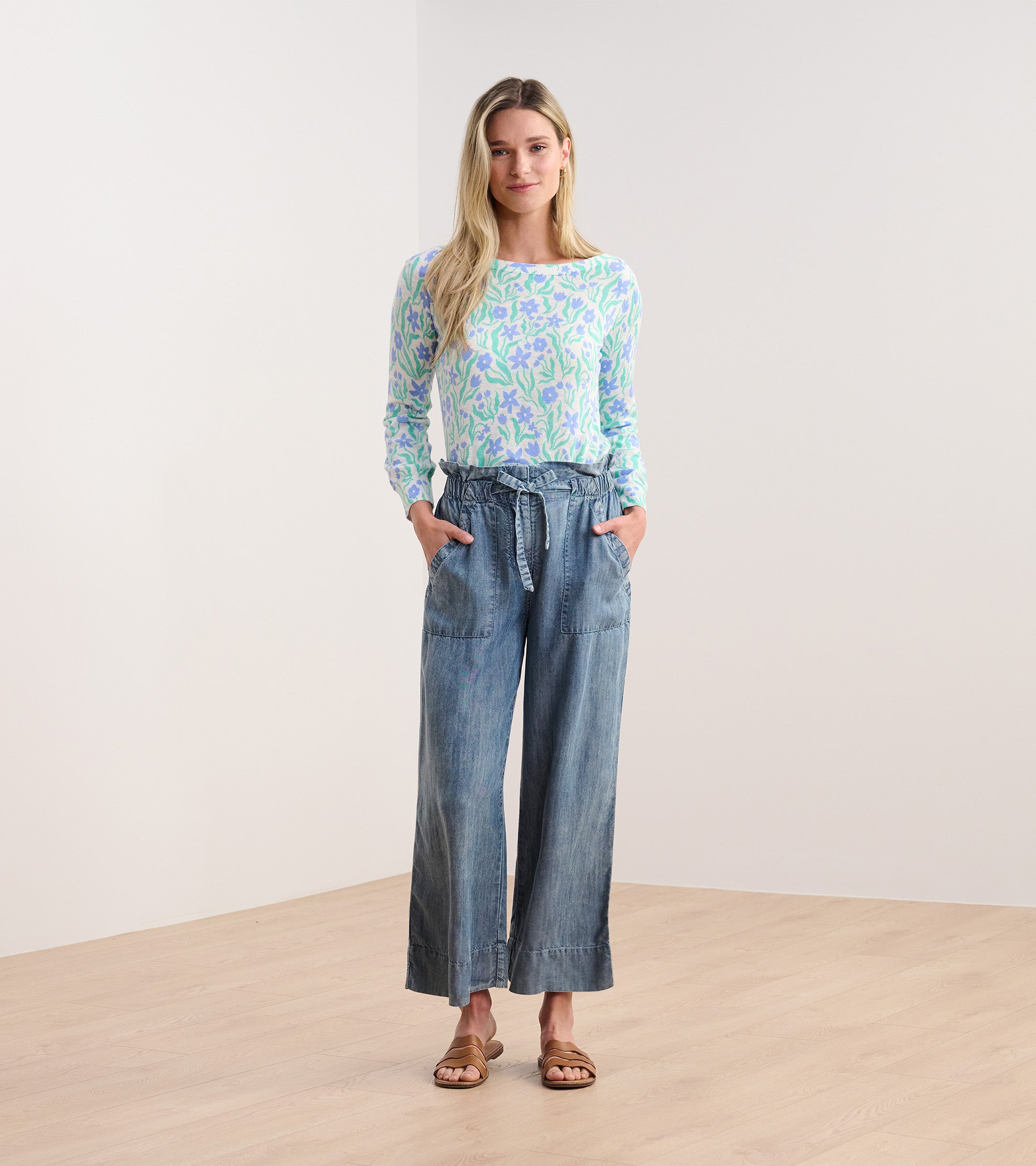 3/4 Sleeve Knit Breton - Painted Flowers | Hatley Sale Women