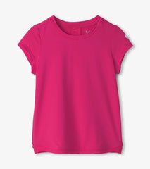 Girls Pink Mesh Trim T-Shirt | Hatley Discount Girls