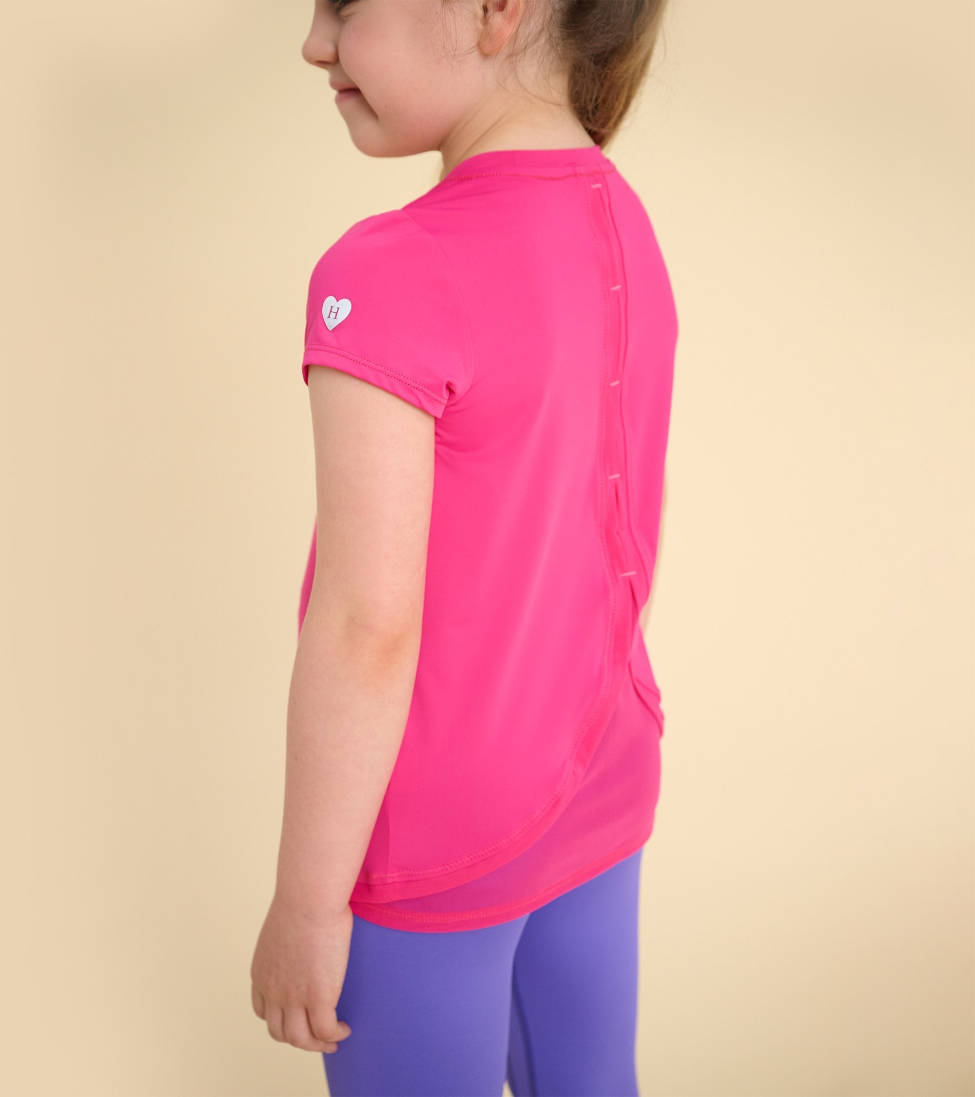 Girls Pink Mesh Trim T-Shirt | Hatley Discount Girls