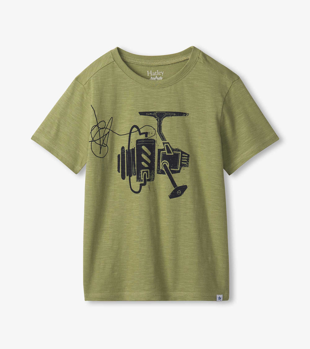 Boys Fishing Reel Graphic Tee | Hatley Discount Boys
