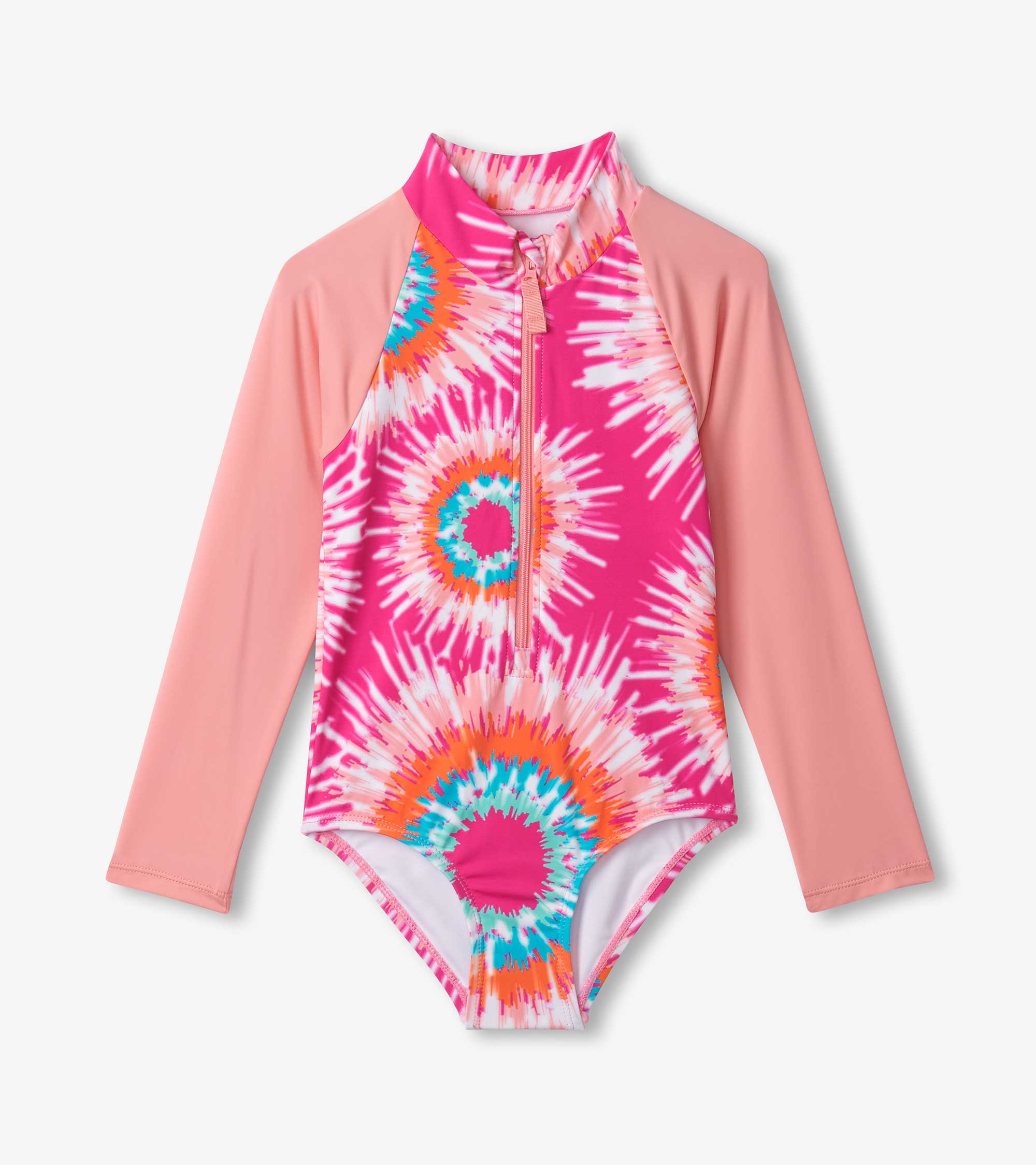 Girls Sunburst Tie Dye Long Sleeve Rashguard Swimsuit | Hatley Onsale Girls