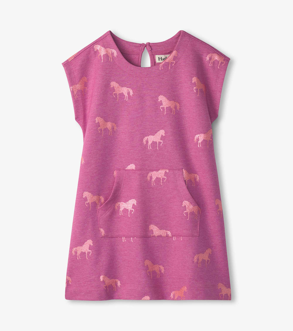 Girls Shimmer Horses Slouchy Dress | Hatley For Girls