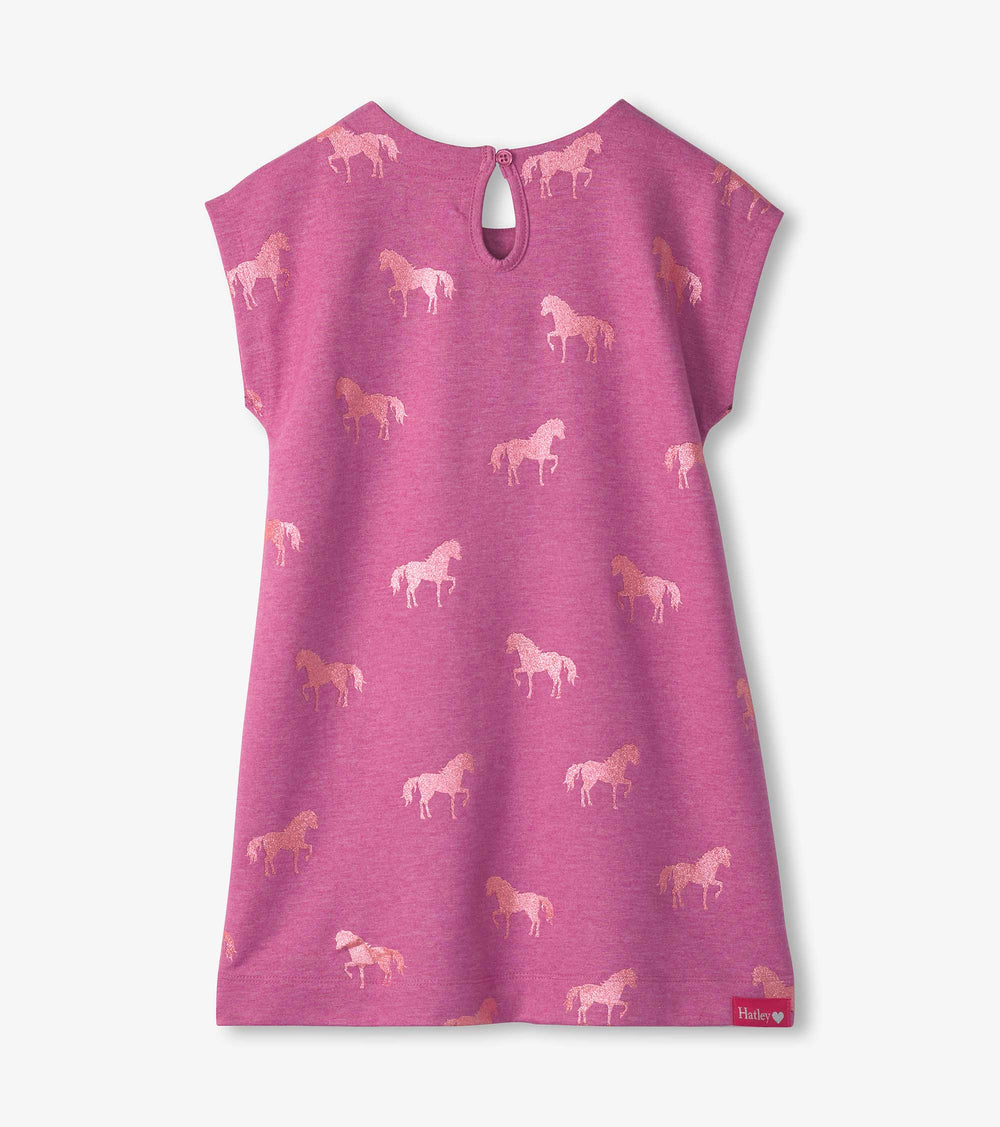 Girls Shimmer Horses Slouchy Dress | Hatley For Girls