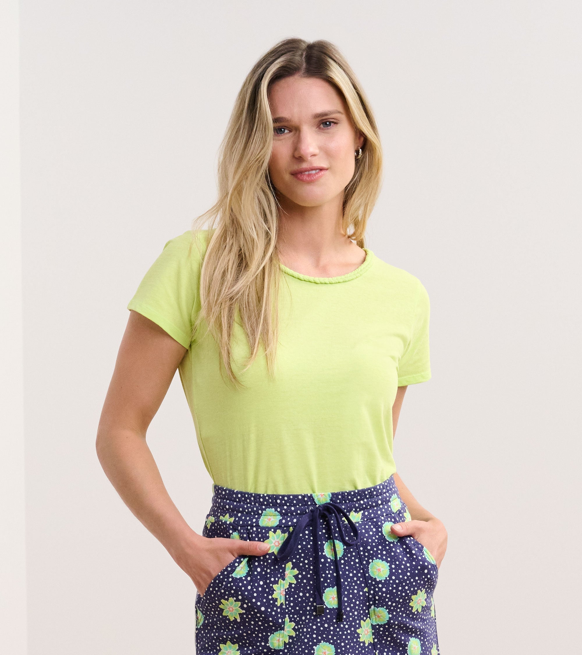 Braided Neck Tee - Sharp Green | Hatley