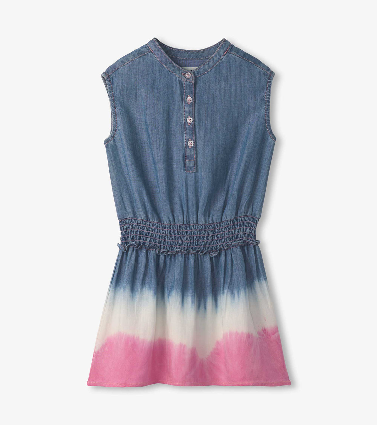 Girls Sapphire Stripes Smocked Waist Dress | Hatley Girls