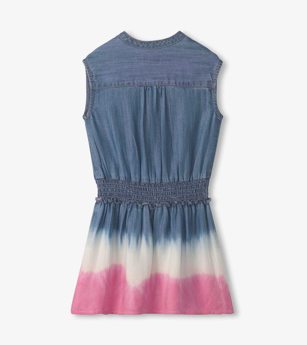 Girls Sapphire Stripes Smocked Waist Dress | Hatley Girls