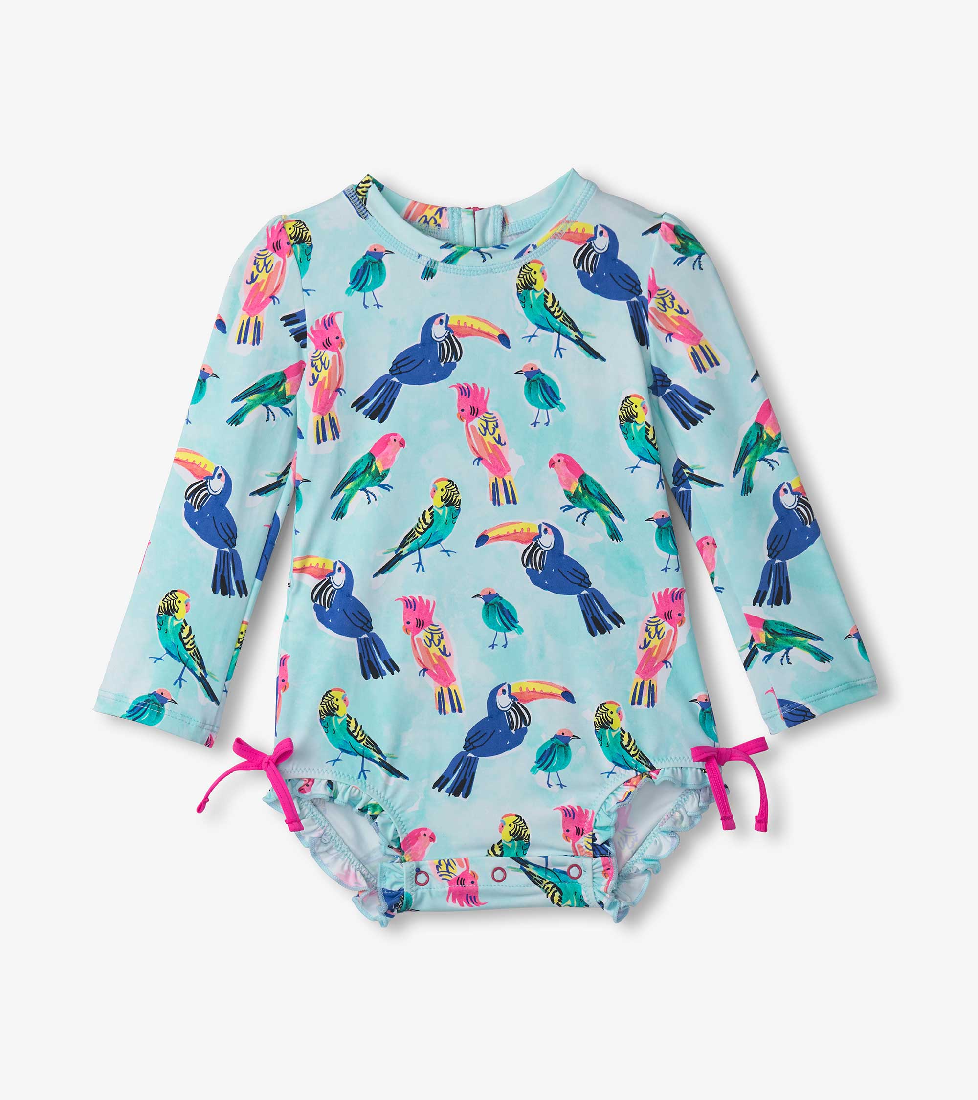 Baby Girls Tropical Birds Rashguard Swimsuit | Hatley Outlet Baby & Toddler
