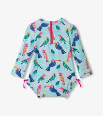 Baby Girls Tropical Birds Rashguard Swimsuit | Hatley Outlet Baby & Toddler