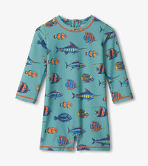 Baby Boys Tropical Fish One-Piece Rashguard | Hatley Onsale Baby & Toddler