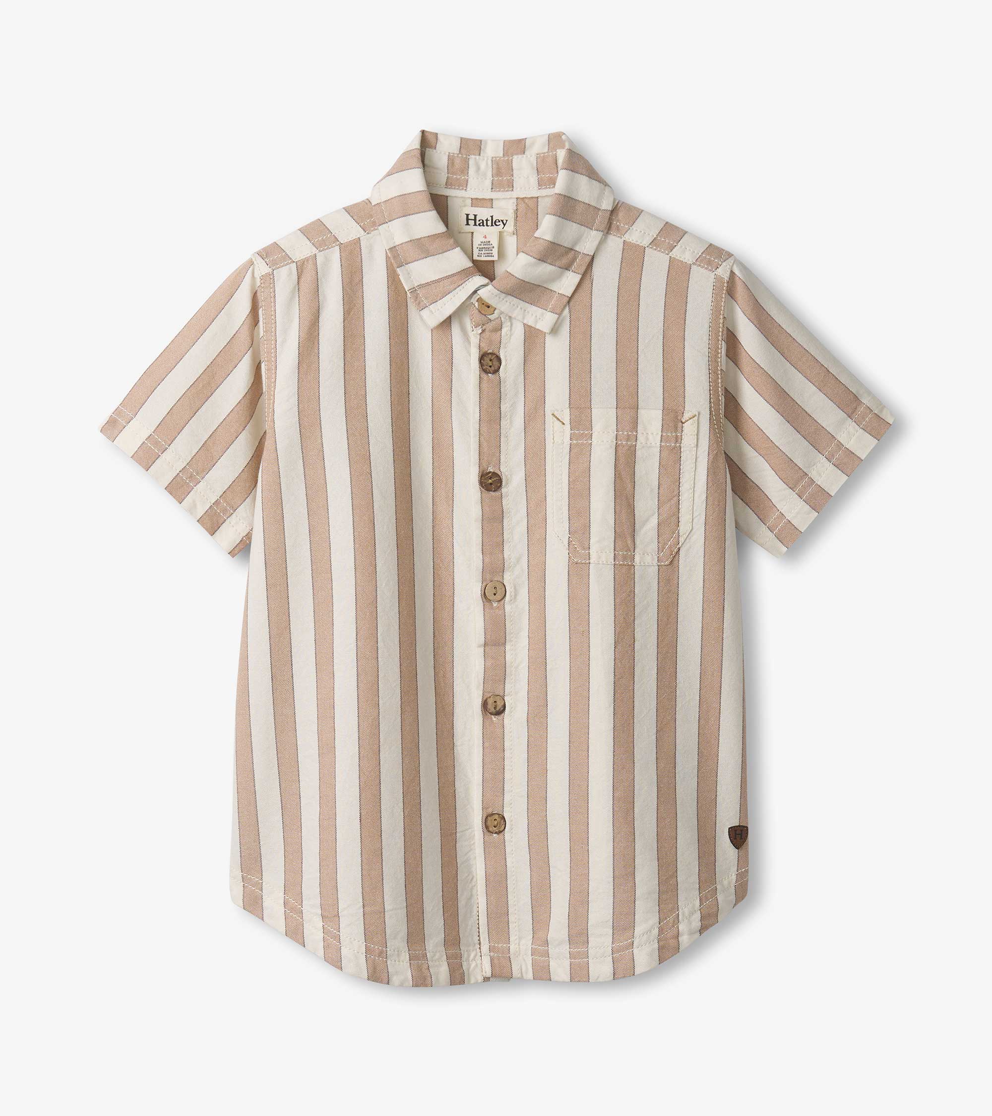 Boys Thatched Stripes Button Down Shirt | Hatley