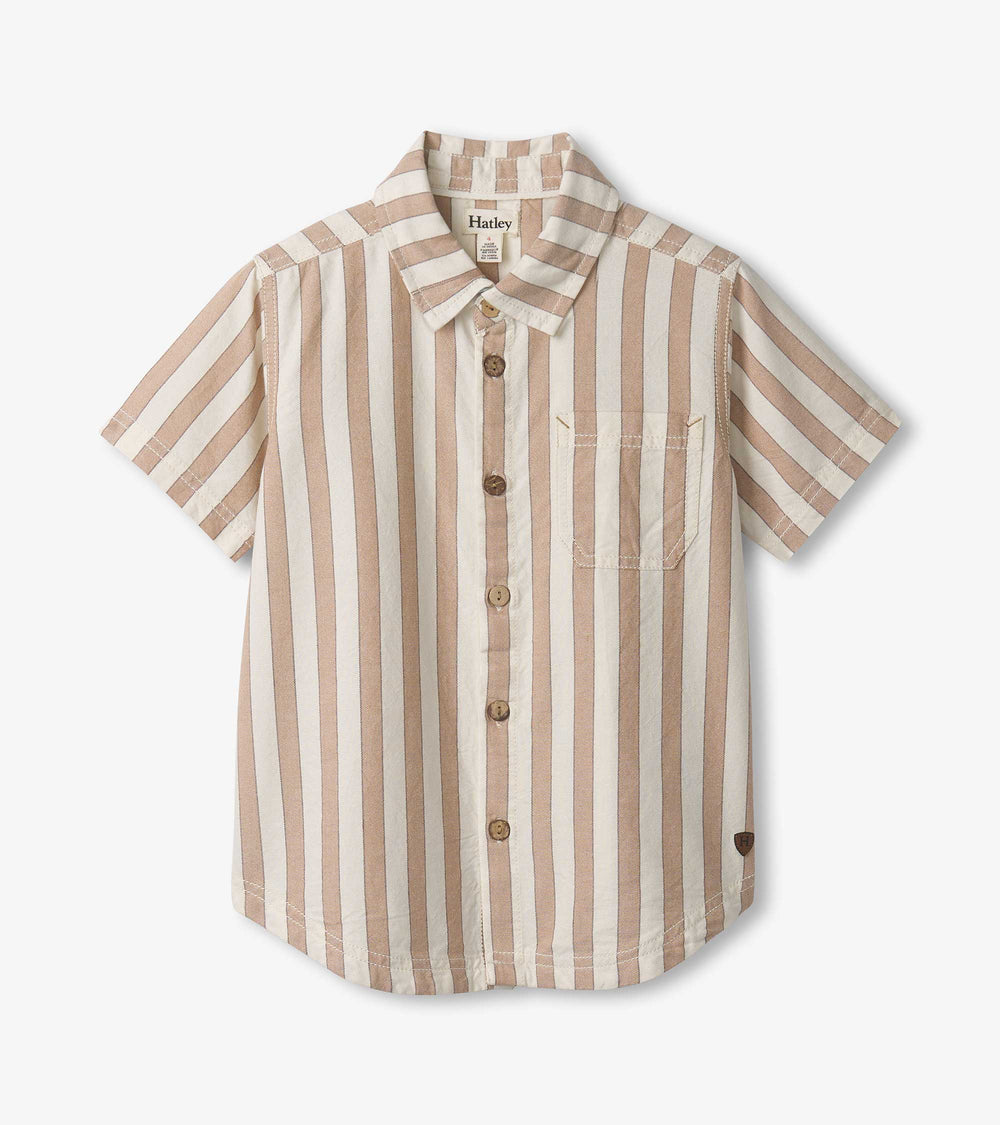 Boys Thatched Stripes Button Down Shirt | Hatley