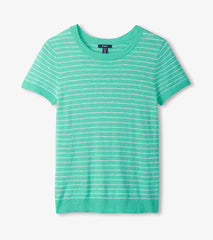 Simone Knit Tee - Teal Stripes | Hatley Onsale Women