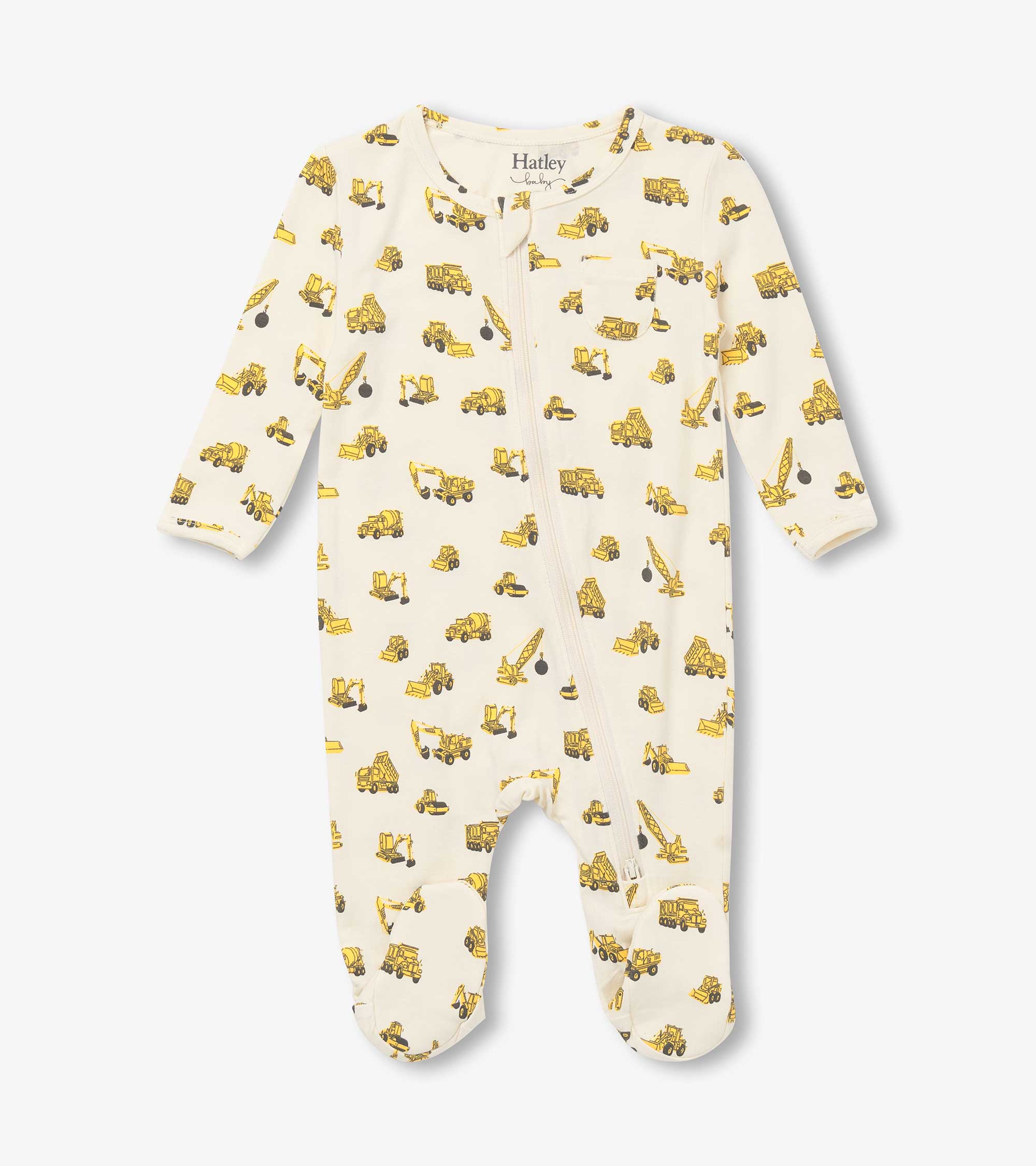 Baby Boys Under Construction Footed Sleeper | Hatley Discount Baby & Toddler