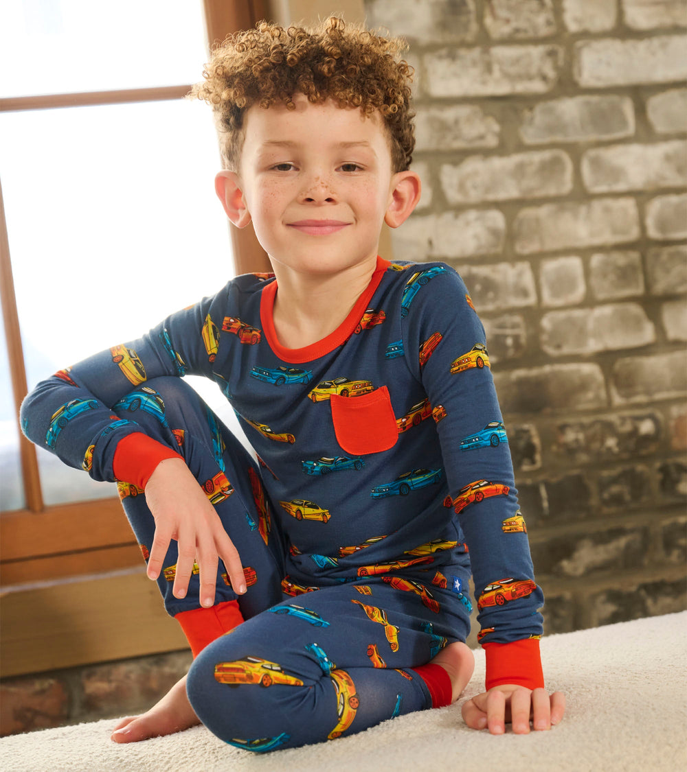 Boys Sport Cars Bamboo Pajama Set | Hatley For Boys