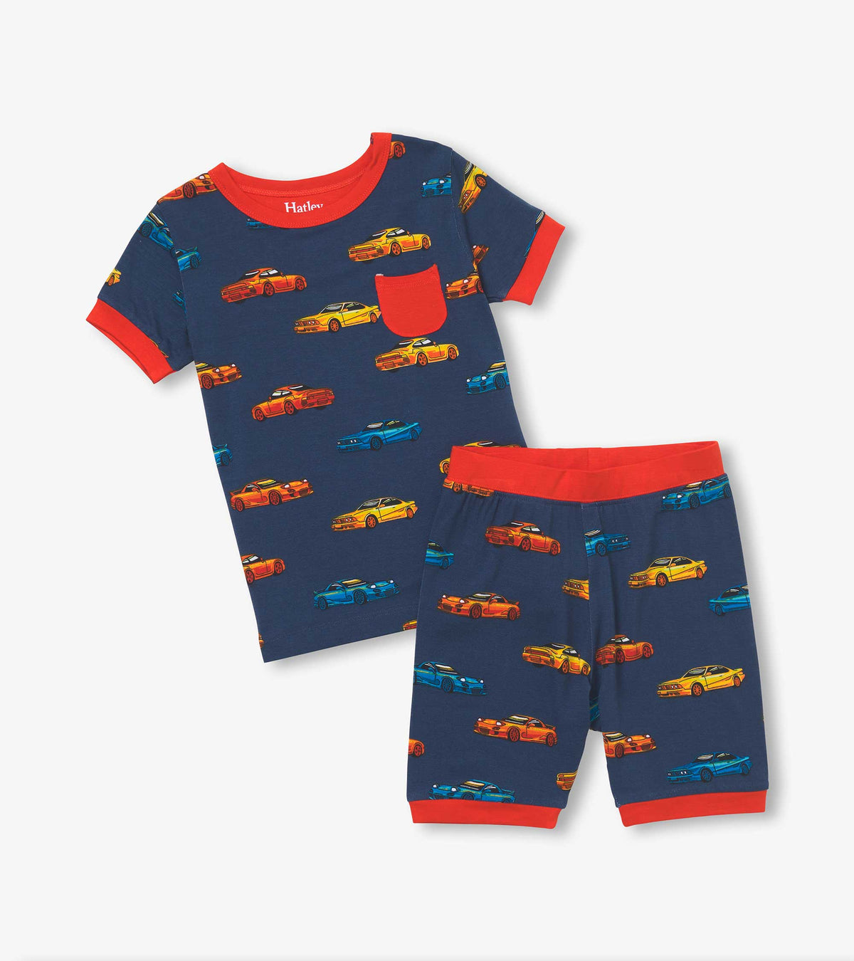 Boys Sport Cars Bamboo Short Pajama Set | Hatley Discount Boys