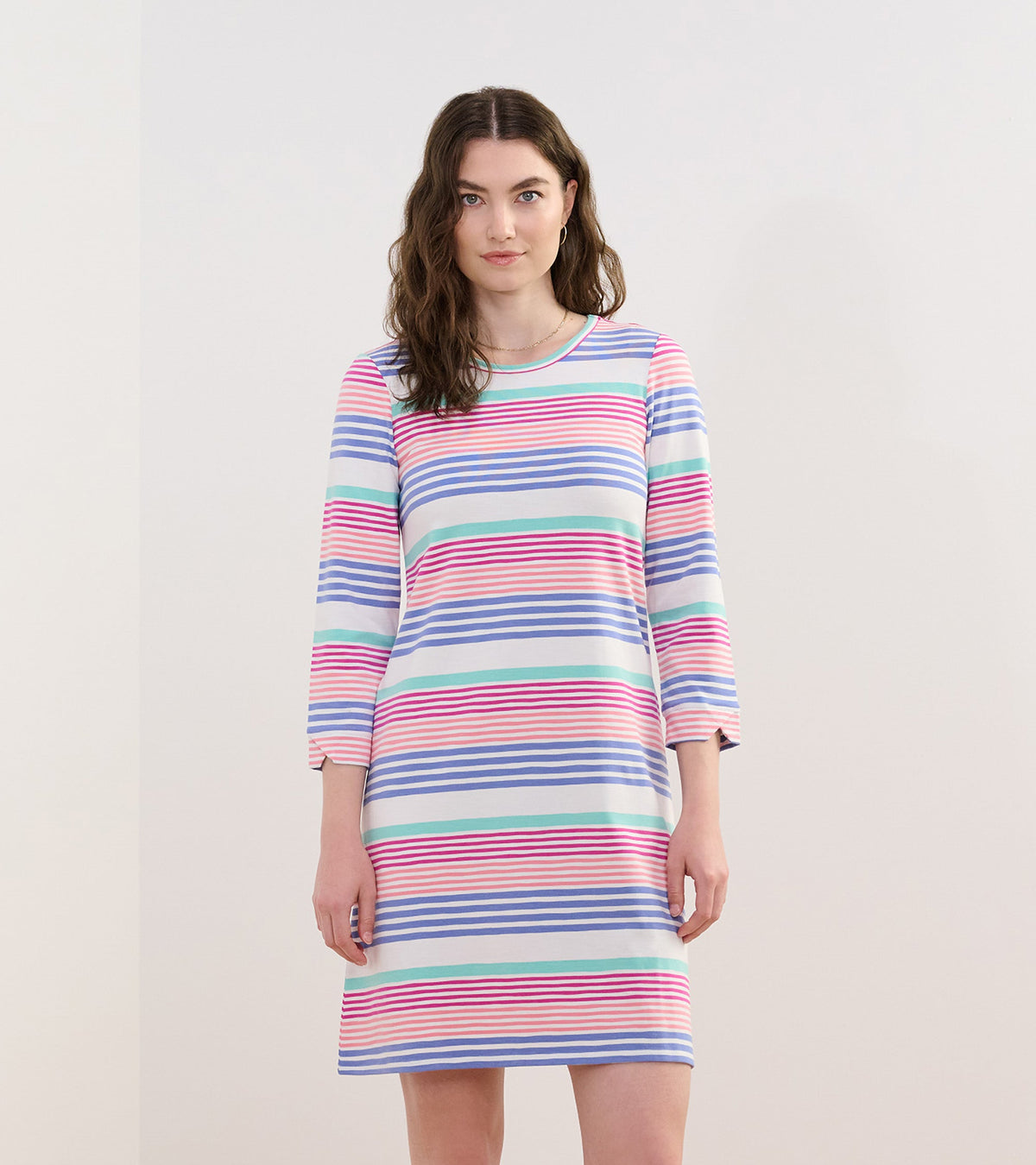 Lily Flare Dress - Peach Echo Stripes | Hatley US Women