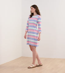 Lily Flare Dress - Peach Echo Stripes | Hatley US Women