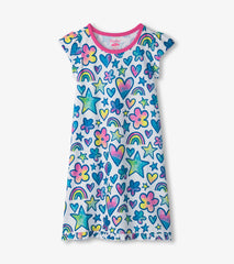 Girls Watercolor Doodles Nightdress | Hatley