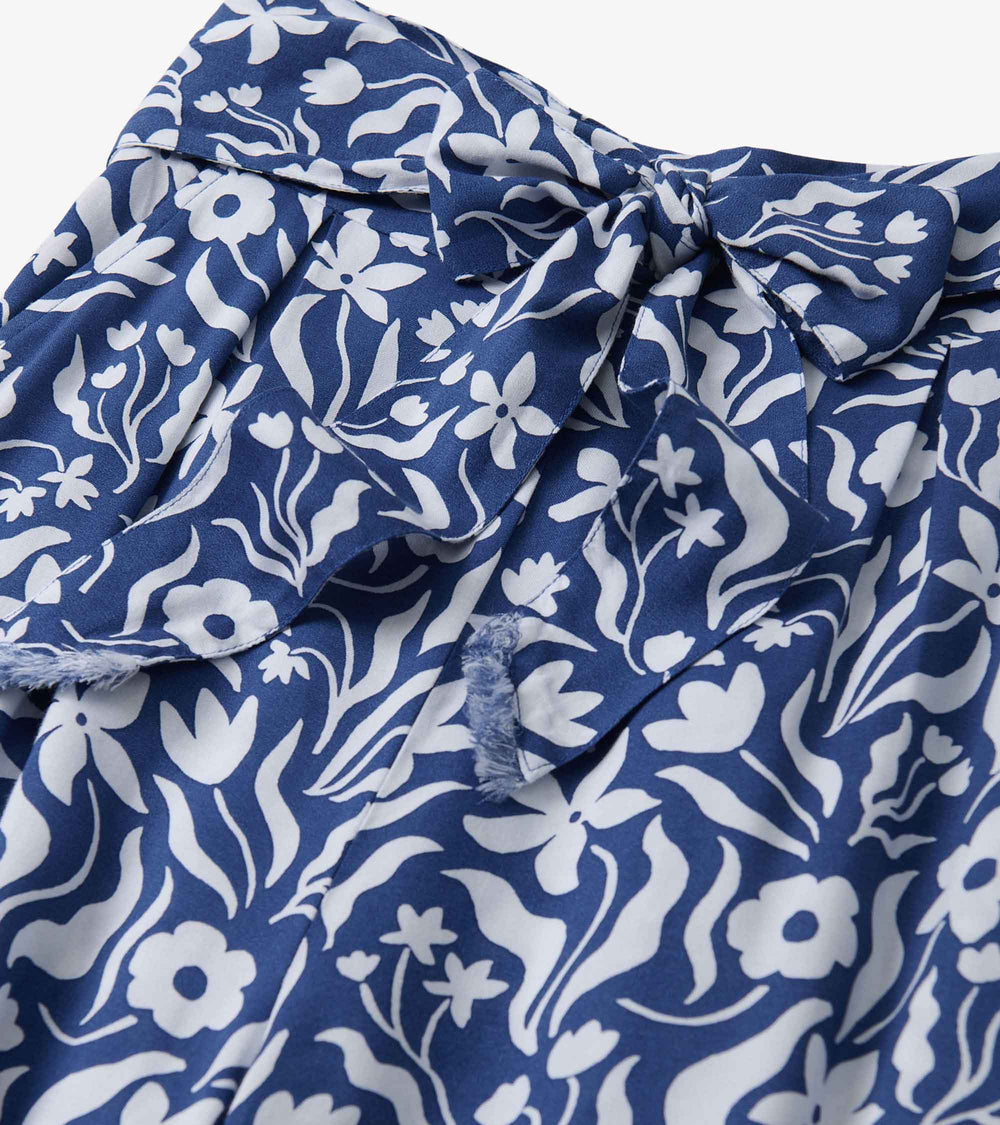 Belted Wide Leg Pants - Wavy Flowers | Hatley Discount Women